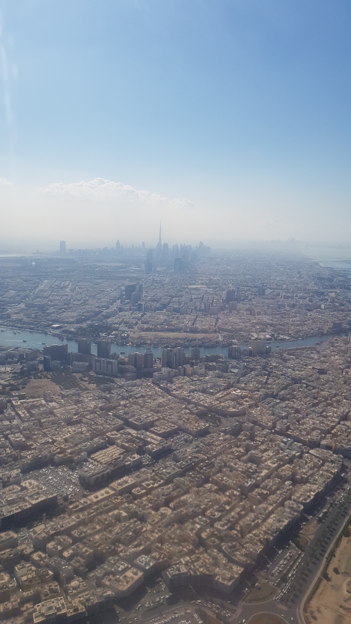 Departing Dubai, shortly after take off - Downtown